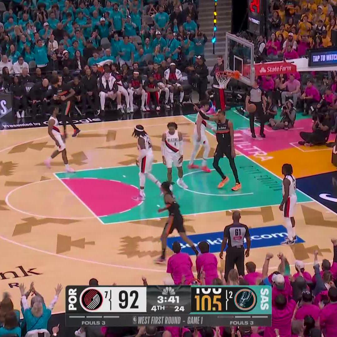 WHAT A PLAYOFF DEBUT FOR WEMBY! 35 PTS (Most by a Spurs player in their playoff debut) 5 REB 2 BLK