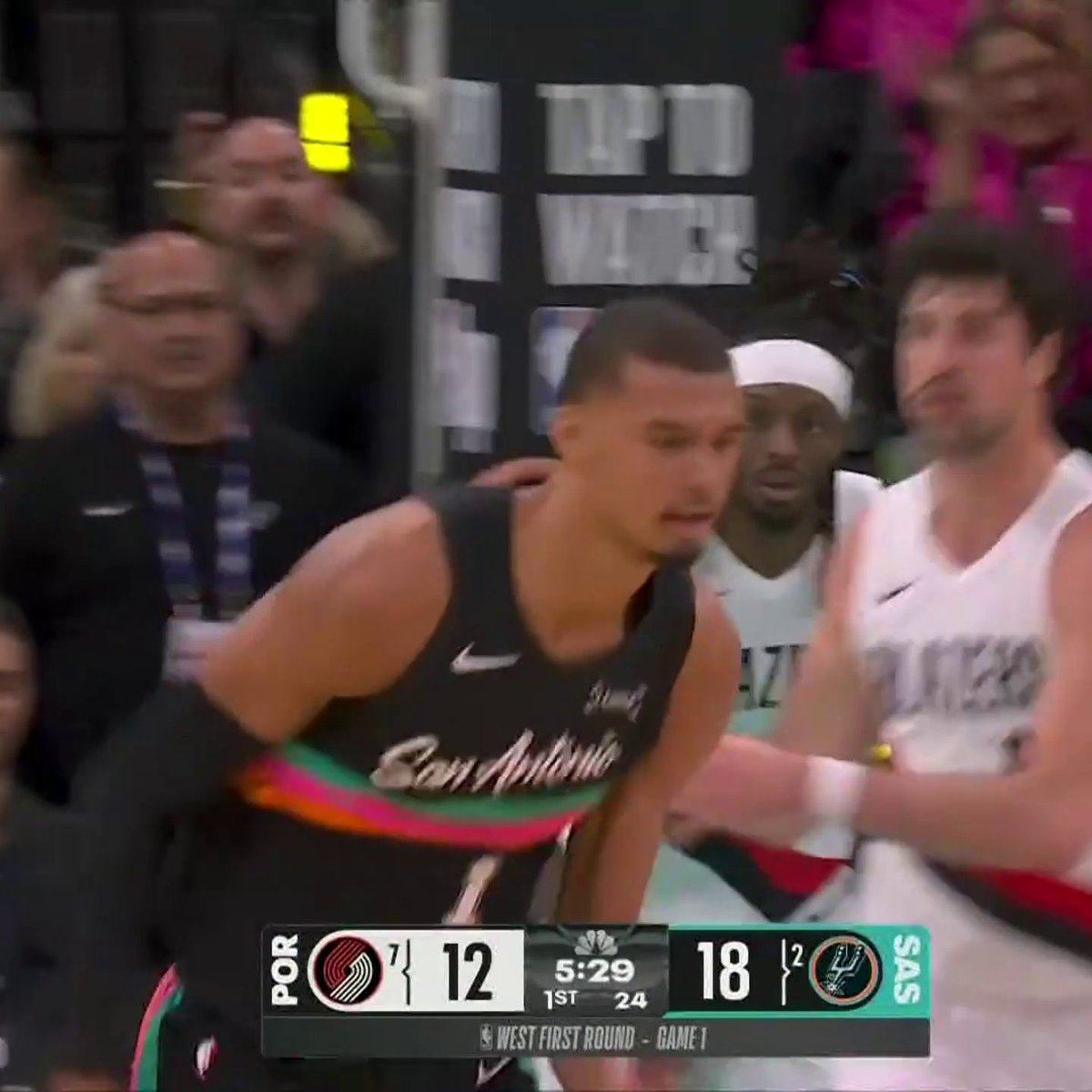 Wemby playoff debut highlights 👽 35 PTS 5 REB 2 BLK 5-6 3PT This run is gonna be fun 🍿