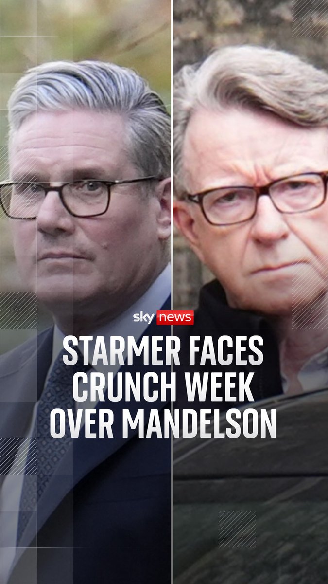 Sir Keir Starmer faces MPs twice this week as he prepares to defend the latest revelations over Peter Mandelson's appointment as U.S. ambassador. Sky's Rob Powell has more on the story ⬇️