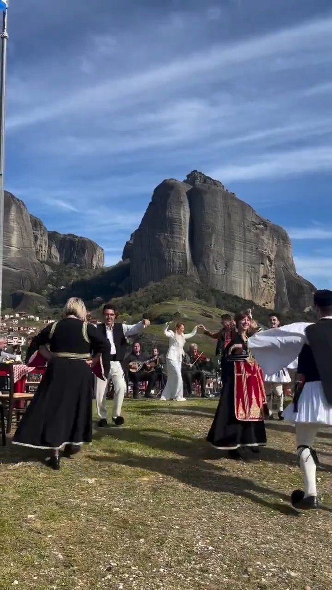 Greek tradition in full bloom beneath the Meteora giants 🔥🇬🇷 Pure magic from one of the most breathtaking places on earth. Hope this clip sets the vibe for your week! Good morning ☀️