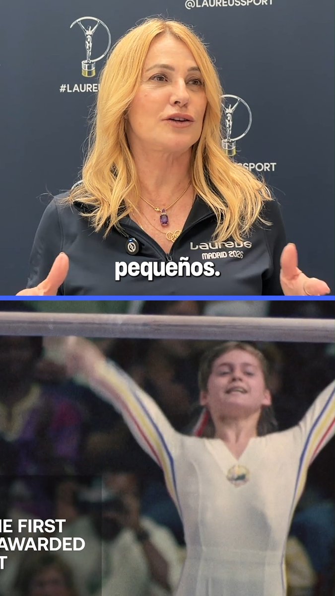 Se cumplen 50 años del '10' perfecto de Nadia Comaneci 1️⃣0️⃣ ¿Volveremos a ver uno en los Juegos Olímpicos? Hablamos con la legendaria gimnasta en los #Laureus26 🎙️