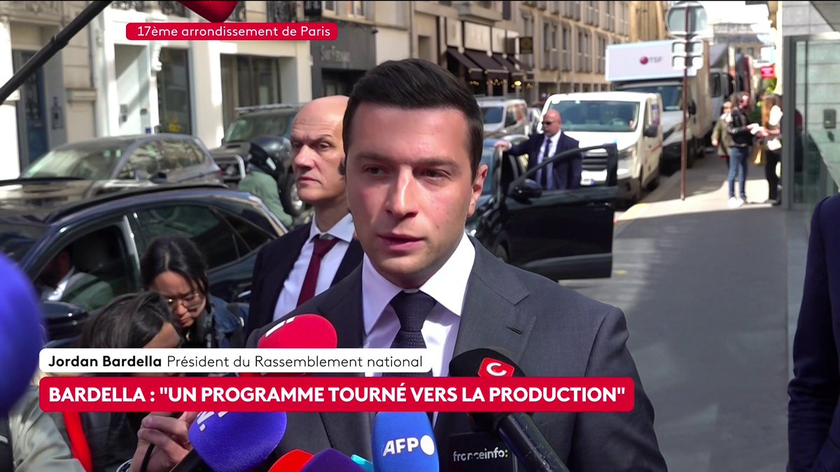 Jordan Bardella venu au déjeuner avec le Medef avec François Durvye, son conseiller spécial, proche de Pierre-Édouard Stérin : "Il va nous accompagner sur les liens que nous sommes en train de construire entre le RN et les organisations professionnelles" #canal16