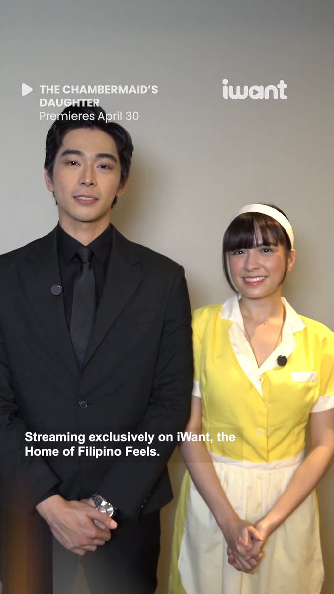 OMONA!!! 😍 Kilig is really really coming! Here's your special invite from Daniel & Hannah para manood ng #TheChambermaidsDaughter! Mark your calendars na! Dahil streaming na 'yan this APRIL 30 sa iWant! Subscribe now via Theodore Boborol Gelo Rivera Alexa Ilacad ☾