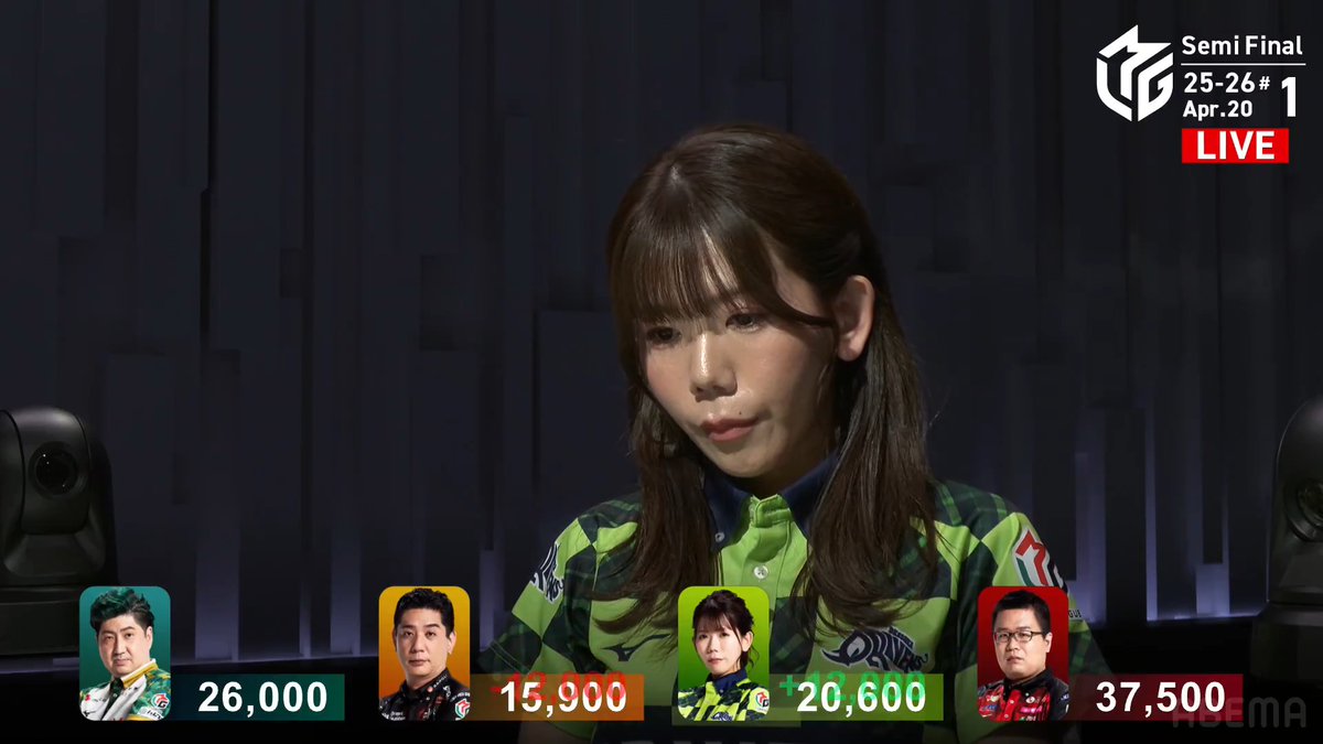 #Mリーグ 2025-26試合ダイジェスト📹 南4局 #浅見真紀 選手の2着浮上の跳満！ 跳満ツモなら逆転トップの浅見選手 ソーズのチンイツに手を進めて 仕掛けて清一色一気通貫の跳満聴牌！ チャンス手が入った醍醐選手からのアガリ！ 12000のアガリで2着に浮上！ 👇動画タップで今すぐ無料視聴