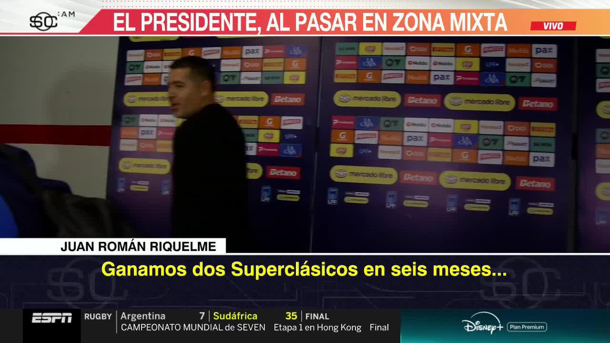 “GANAMOS DOS SUPERCLÁSICOS EN SEIS MESES”. Juan Román Riquelme, al irse del Monumental. ⚠️🗣️