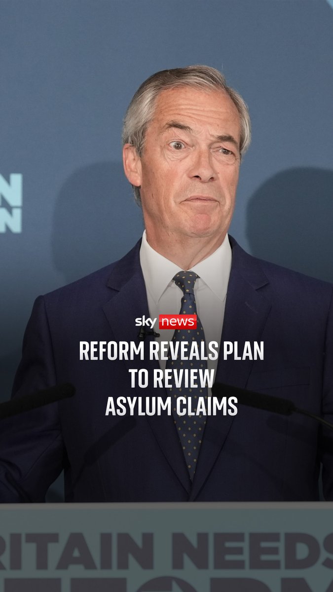 Nigel Farage has announced plans to review approved asylum claims made by people who arrived illegally in the country He said Reform UK would detain and deport hundreds of thousands of people, insisting the public wanted to see deportations conducted in an ICE-like manner