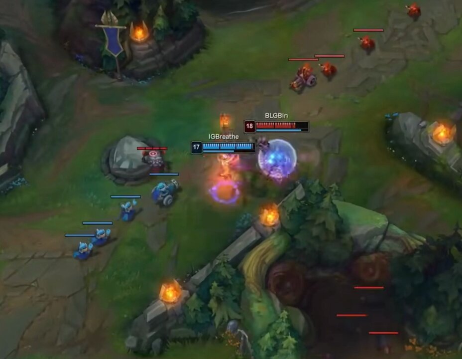 BLG Bin 잭스와 신짜오에게 물린 빈 탑 베인 1:4는 이런 느낌