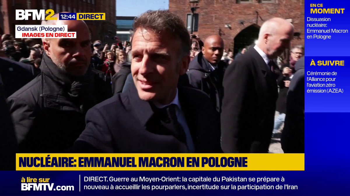 Même en Pologne le peuple veut approcher Emmanuel Macron pour lui montrer combien il le respecte ! Une star partout où il passe ! The best ! MM