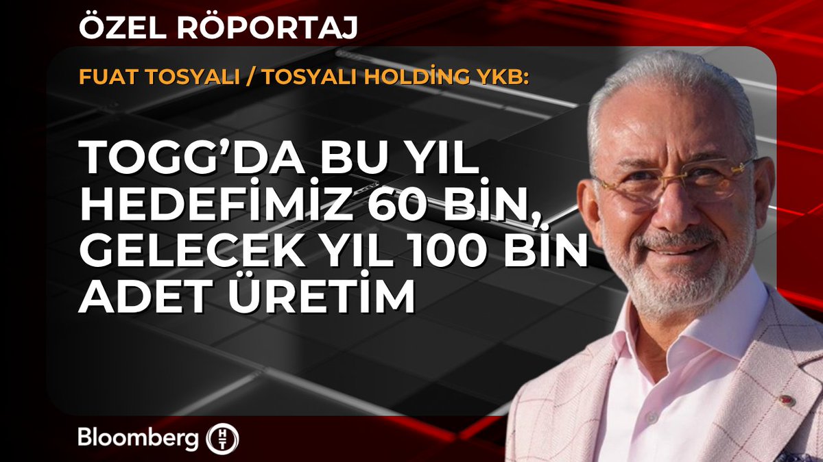 Tosyalı Holding Yönetim Kurulu Başkanı Fuat Tosyalı: 📍 TOGG'da bu yıl hedefimiz 60 bin, gelecek yıl 100 bin adet üretim.