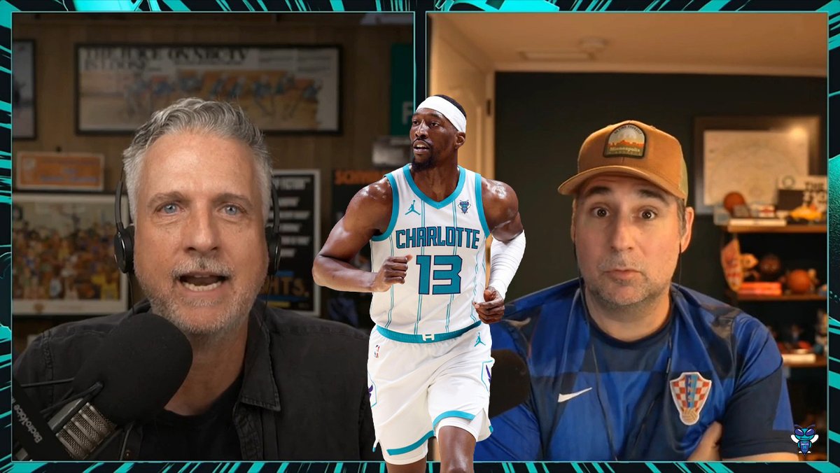 🎙️ Bill Simmons: "I wonder if [the Heat and Hornets] are the answers to each other's problems... is Bam Adebayo on the table? 🎙️ Zach Lowe: "He'd be so good [in Charlotte]... oh my god."