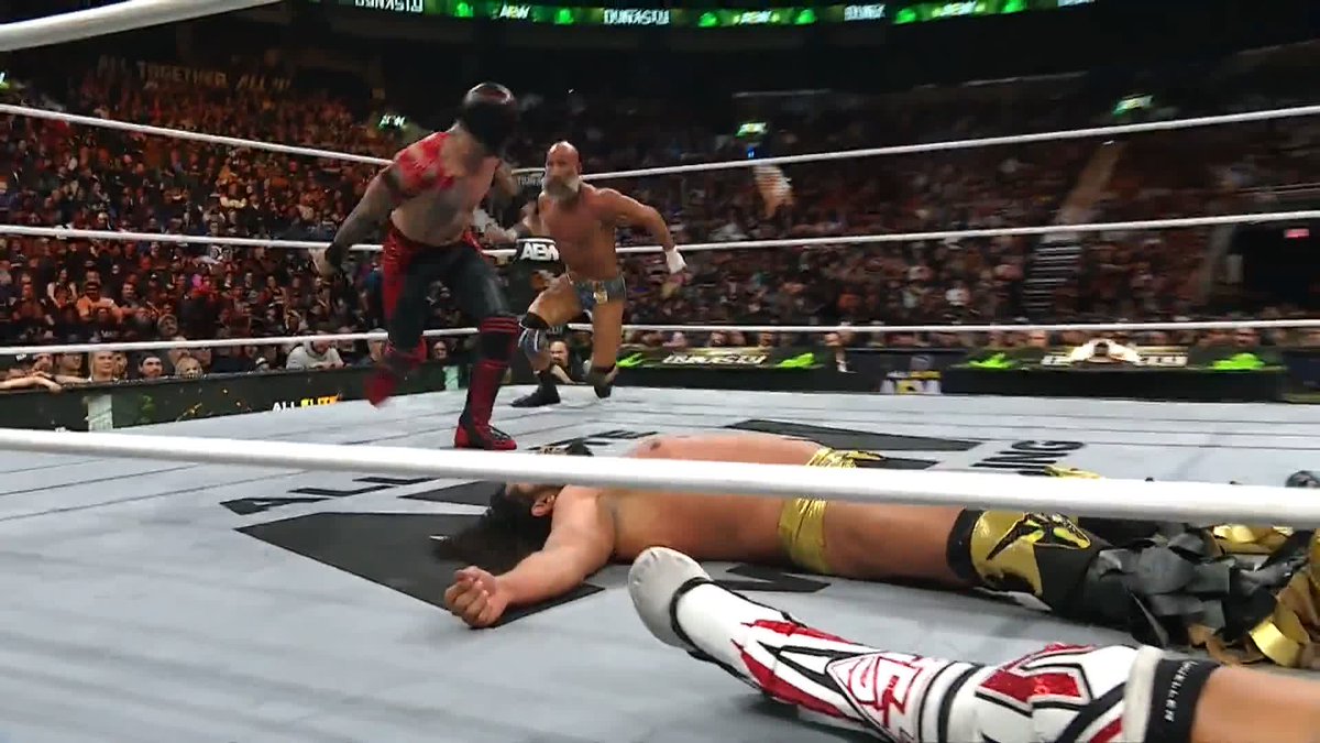 Compare that to Excalibur’s call on a false finish of a TNT title match