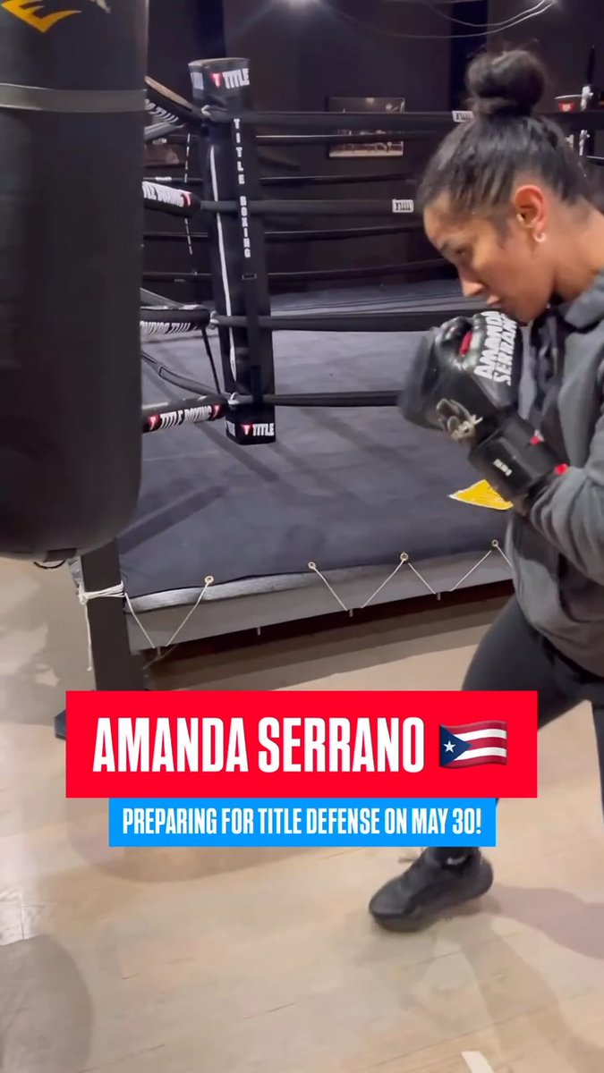 Amanda Serrano putting in the work ahead of her Ring, WBA and WBO featherweight title defense against Cheyenne Hanson on May 30th in Texas 👑