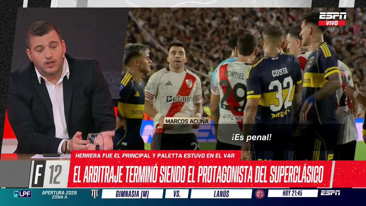 🧐 LA JUGADA QUE QUEDÓ PARA LA POLÉMICA El análisis de la situación entre Blanco y Martínez Quarta y la comparación con una jugada similar en otro partido de River. ▶️ Mirá #ESPNF12 en el Plan Premium de #DisneyPlus