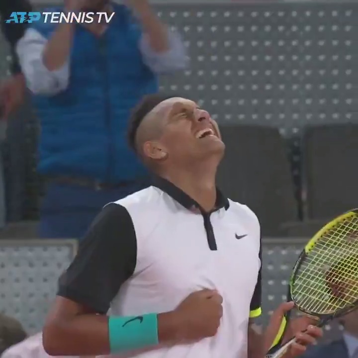 One of the best matches in Madrid was Federer vs Kyrgios. Kyrgios beat him in a tough 3 setter.. And also Kyrgios beat each of the Big 3 in his first ever match against them 🤯