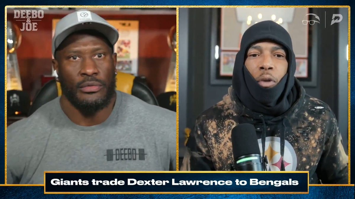 Bengals trade away the 10th Pick in the #NFLDraft for Giants' Dexter Lawrence: Deebo isn't really feeling this move 😳 James Harrison | Joe Haden | #DeeboAndJoe
