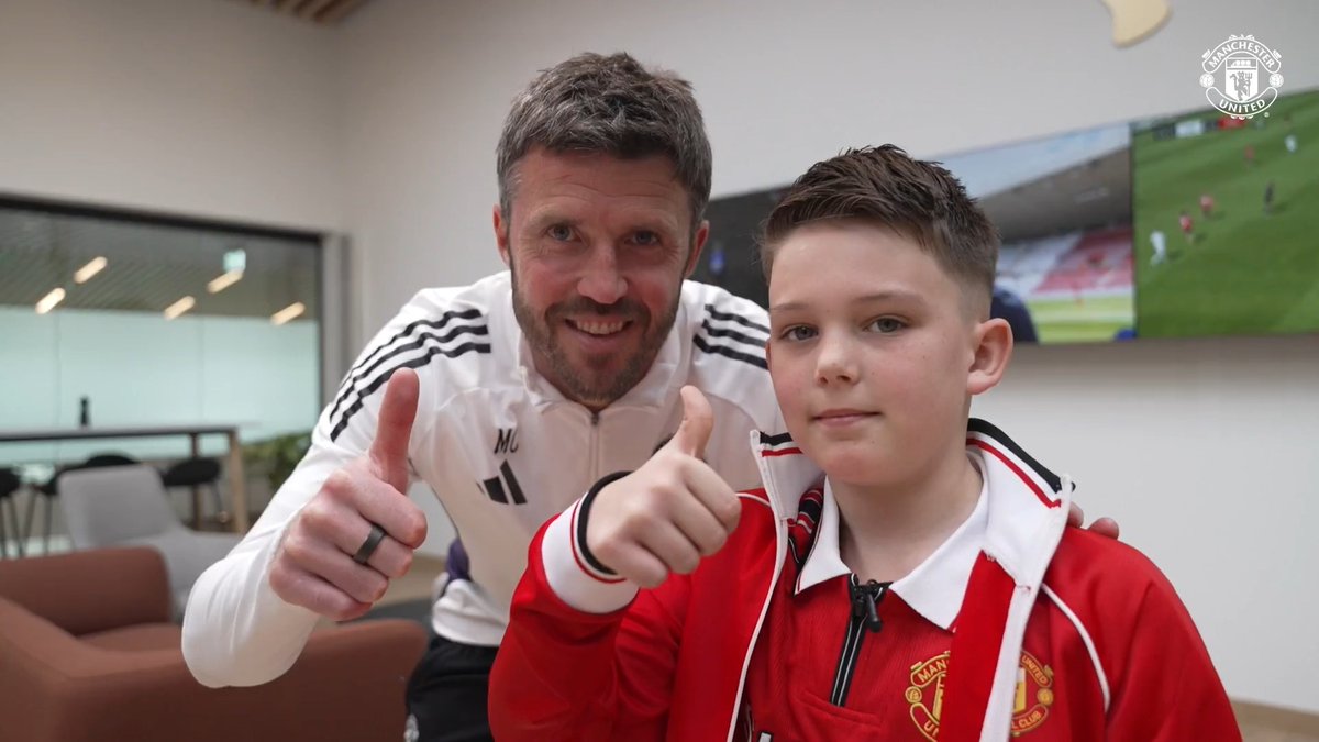 Rewarding kindness ❤️ After spotting Rowan's good deeds on social media, Michael and the squad invited the young Red to Carrington for a day he'll never forget 🥹