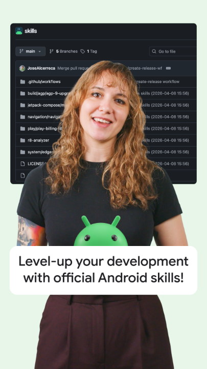 It’s time to level up your agentic development with Android skills. 🚀 These AI-optimized instructions automate more complex tasks like XML-to-Compose and AGP9 migrations, follow our official best practices and guidance on Android development, and are activated on demand by AI tools. Get started with Android skills →