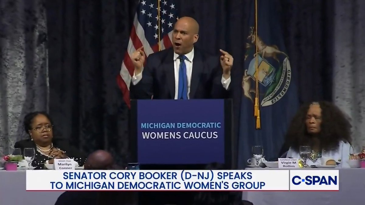 .Sen. Cory Booker: "Will you stand for our democracy? Will you stand to get out to vote? Will you stand for our children? Will you stand up for our elders? And will you stand together, unified, strong? Be the hope that people need … It's time to redeem the dream of America."