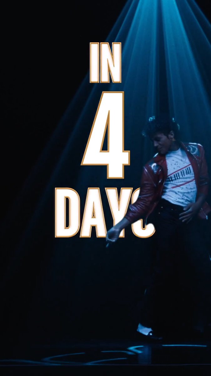 FOUR DAYS until MICHAEL. You ready? Tickets on sale now: #MichaelMovie