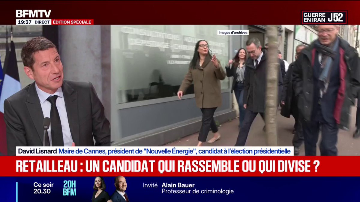 💬 “Quand on est seul candidat, ce n’est pas une surprise” ➡️ David Lisnard réagit à la désignation de Bruno Retailleau comme candidat LR à la présidentielle