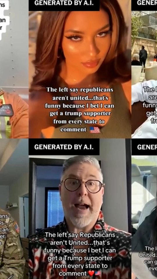 The New York Times found 304 accounts using AI avatars to create the appearance of widespread MAGA support, posting content about Trump, the 'radical left,' immigration, abortion, the war in Iran, and even Bad Bunny.