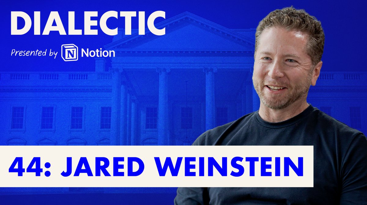 Jared Weinstein is deeply trusted and quietly effective. He is a friend to many. This is his first interview. From President Bush, to Thrive's team and founders, to new leaders building in his hometown of Birmingham and globally, Jared Weinstein is an amplifier of people. We discuss: - Cold-calling the Bush campaign in college, joining them in the run up to 2000, and not dropping out - Becoming the President's personal aide (or "body man") in his mid-20s, what the President does, and how little Jared slept - an unlikely partnership with Joshua Kushner that led to over a decade building the now-legendary Thrive Capital - what it was like helping Palantir in the very early days - Bringing seriousness and humanity to work, whether the West Wing or investing - the three-body problem of ego, ambition, and impact - why people trust Jared and how he helps them become their best selves - east vs. west coast ambition, across DC, SF, and NY - how he's investing in Birmingham, why cities change and thrive, and helping people raise their ambition - championing those who champion you Timestamps: 0:00 - Opening Highlights 1:40 - Intro to Jared 3:32 - Thanks to Notion 4:39 - Start: Being a "Friend" and Bringing Humanity to Serious Work 10:55 - From Duke to the West Wing 31:45 - Riding Shotgun with President Bush 59:27 - Starting Over Out West: Post-WH, Stanford, and Palantir 1:16:05 - Meeting Josh Kushner and Building Thrive Capital 1:44:37 - Founders, Humility, and the Three-Body Problem of Ego, Ambition, and Impact 2:06:41 - Leaving Thrive, Coming Home to Birmingham, and Overton 2:32:40 - Busier Than Ever: Mentors, Life in Acts, and What You Hope to Be Known For Dialectic with Jackson Dahl 44: Jared Weinstein - Within Earshot, Out of Camera Shot - is available below and on all platforms.