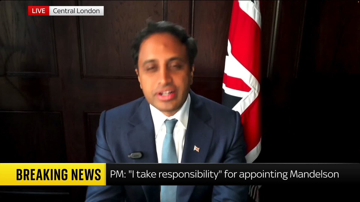 Sir Keir Starmer "rammed through" the appointment of Peter Mandelson and is "failing to take responsibility" for the decision, Reform's Zia Yusuf tells Ali Fortescue, after the PM's Commons statement on the vetting process. 🔗 📺 Sky 501