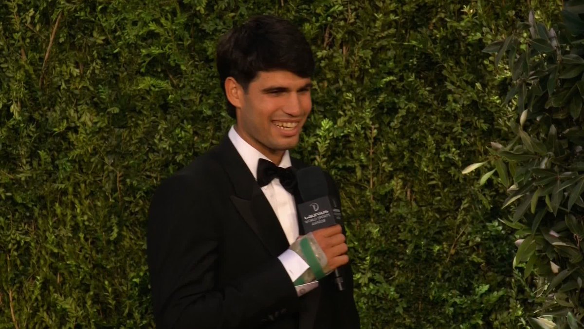"It's a dream come true, it means a lot" 🇪🇸 Carlos Alcaraz reacts after winning Laureus World Sportsman of the Year following his French Open and US Open victories 🎾