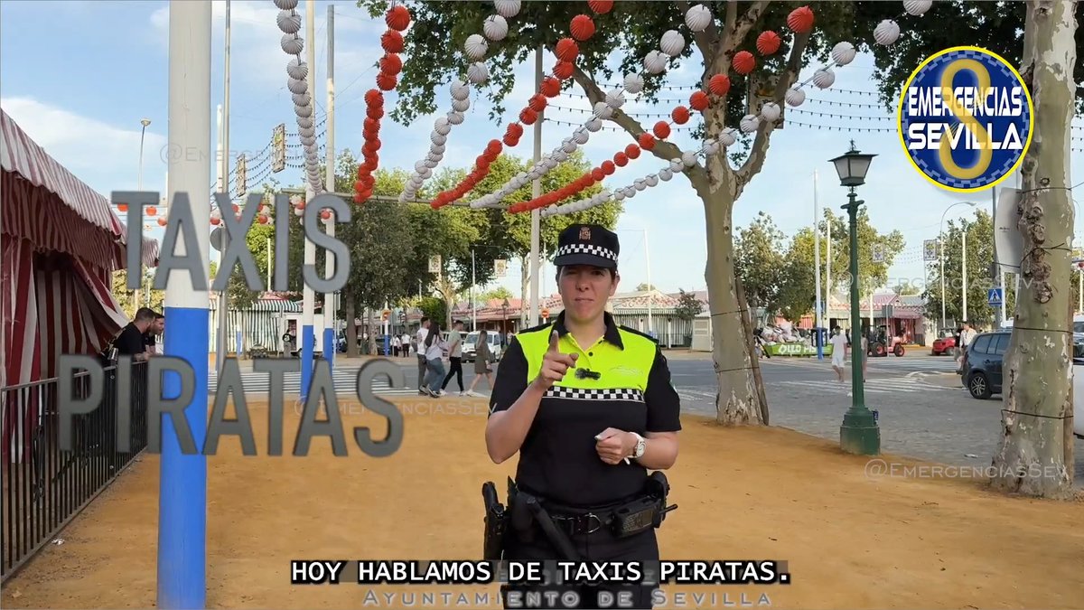 No termines tu noche de #FeriadeSevilla en un taxi pirata🏴☠️ si no quieres llevarte sorpresas inesperadas. Sin licencia ni seguro para pasajeros, no te ofrecen una garantía de seguridad. 🚖Utiliza el servicio público de taxis y disfruta de la vuelta a casa con tranquilidad.