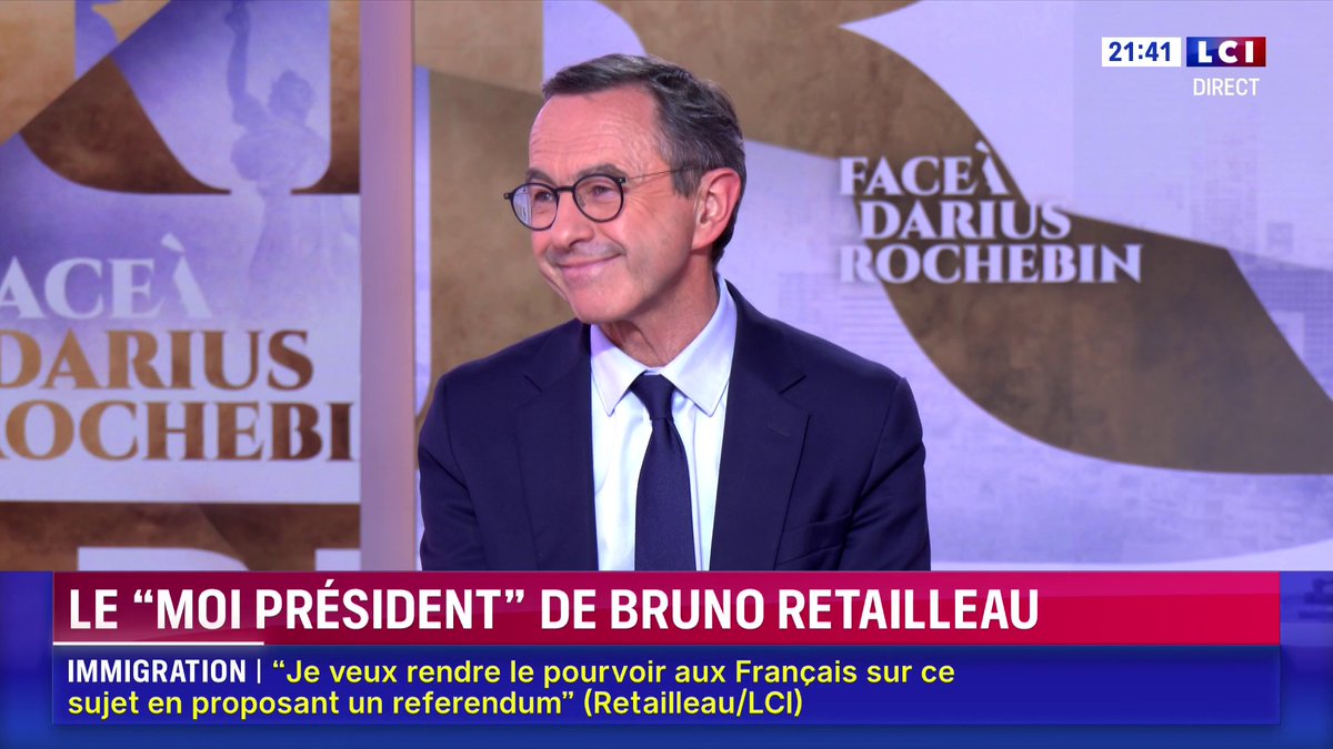 Frontière France-Espagne : "Il y a un énorme problème aujourd’hui avec les Espagnols (…) Moi président, je mettrai l’Espagne au ban des nations européennes et je rétablirai les contrôles aux frontières", annonce Bruno Retailleau 📺 Darius Rochebin