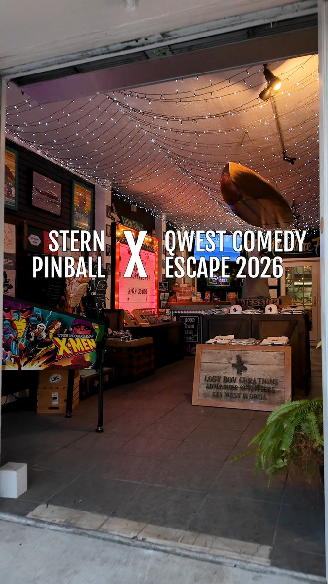Pinball tournament, but with a Brian Quinn autograph and special badge on the line? Pinheads were LOCKED IN during the Q West Festival in Key West 🌴