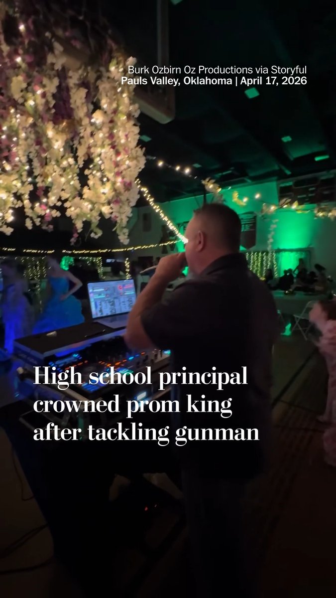Principal Kirk Moore of Pauls Valley High School was crowned prom king on April 17 after tackling and disarming a gunman at the school earlier in the month. Moore was shot in the leg during the confrontation, but no students were injured in the attack.