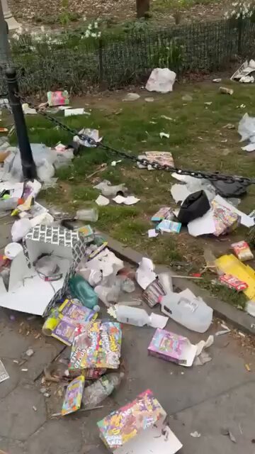 Last year, same day, this is how leftists who preach about climate change and saving the planet left NYC’s Washington Square Park after the annual 4/20 gathering. Let’s see what this year brings.
