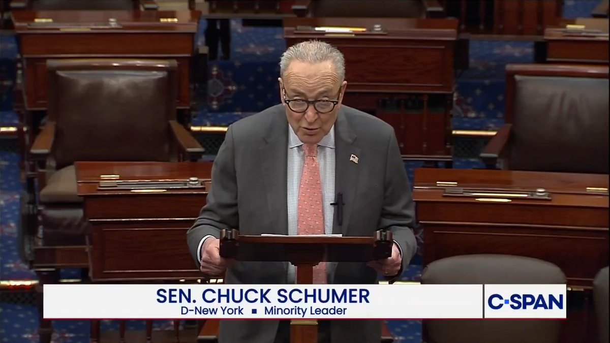 Sen. Schumer: "Over the weekend, more damning reports about FBI Director Kash Patel's disorderly, drunken, and deranged behavior came to light…Kash Patel is not simply unqualified. He's a grave risk to the rule of law, and to American national security."