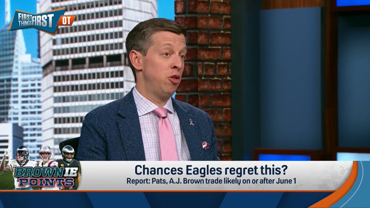 “Jalen Hurts will probably be worse this upcoming year…They are worse when they lose A.J. Brown… I get it. I get why Philly is doing it. But make no mistake, they are worse because of it.” Danny Parkins thinks A.J. Brown is exactly what New England needs:
