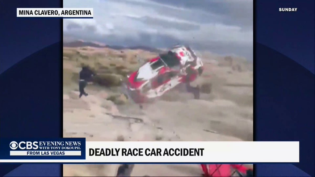 One person was killed and two others were injured during an off-road race in Argentina when a driver lost control, veered into the crowd and rolled multiple times.