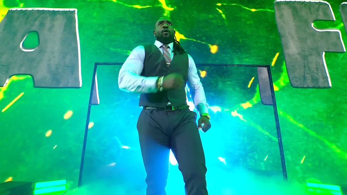 THE RULER. 😤 Oba Femi has arrived to the #RawAfterMania! Oba Femi wwe