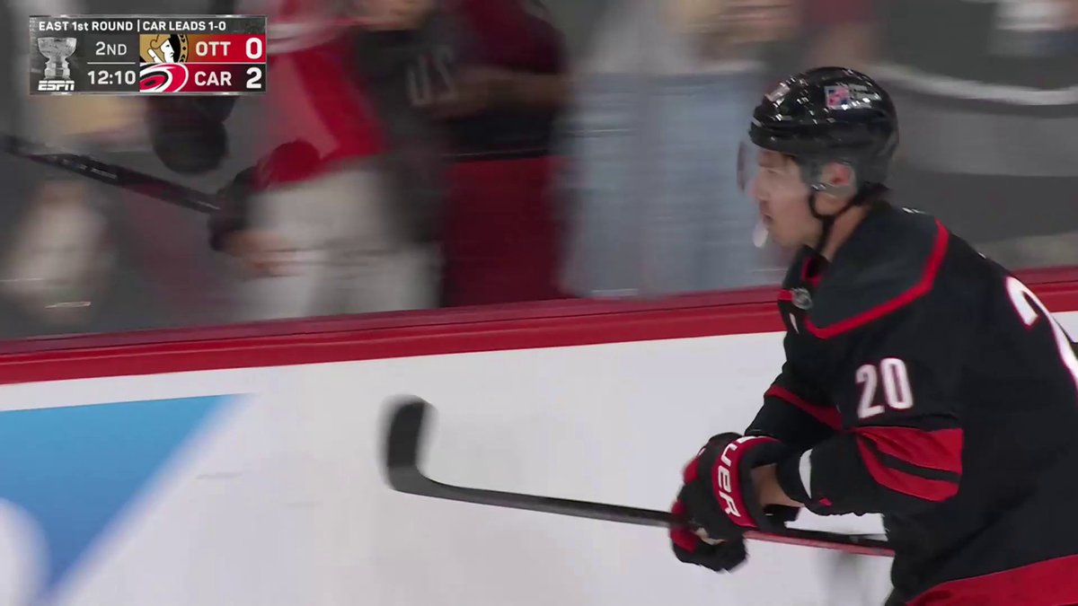 SEBASTIAN AHO EXTENDS THE @CANES' LEAD TO TWO!!! 🚨 #StanleyCup 🇺🇸: ESPN 2 🇨🇦: Sportsnet & TVA Sports