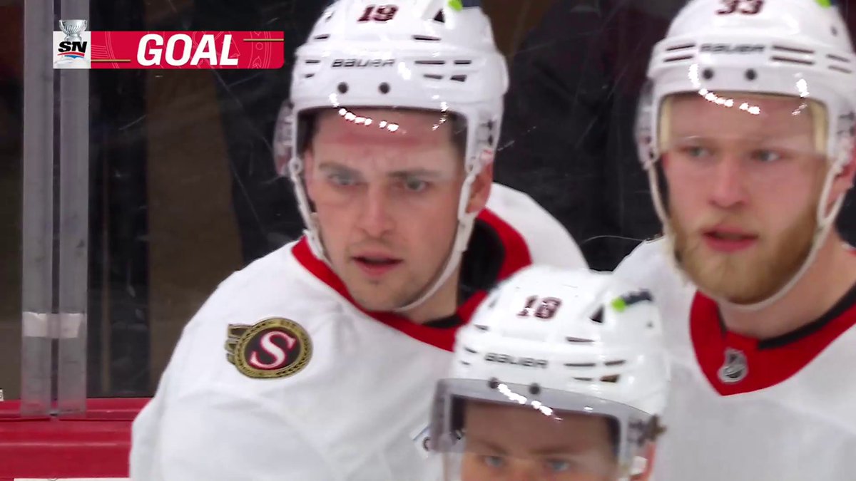 Drake Batherson gets one back and the x - Ottawa Senators are on the board! 🚨 #StanleyCup 🇺🇸: ESPN 2 🇨🇦: Sportsnet &amp; TVA Sports