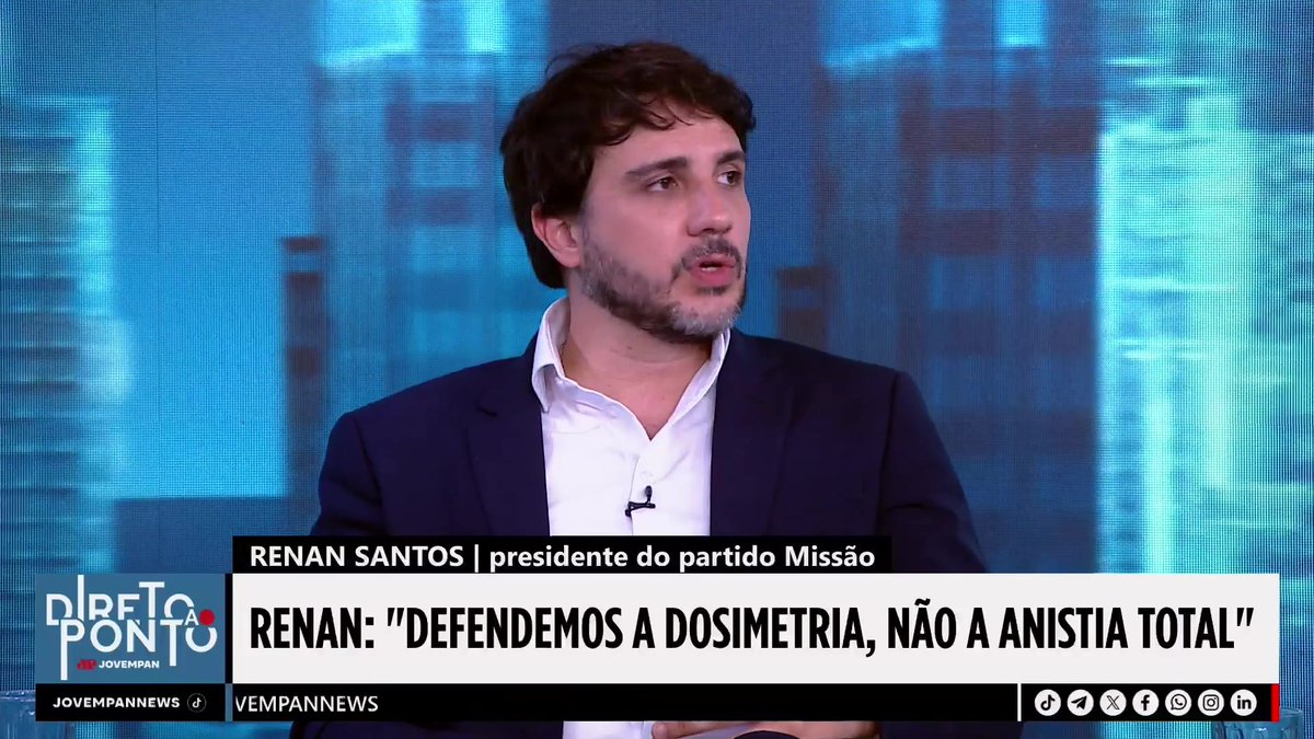 “Defendemos a dosimetria, não a anistia”, afirma Renan Santos 📺 Confira a entrevista na íntegra: #DiretoAoPonto