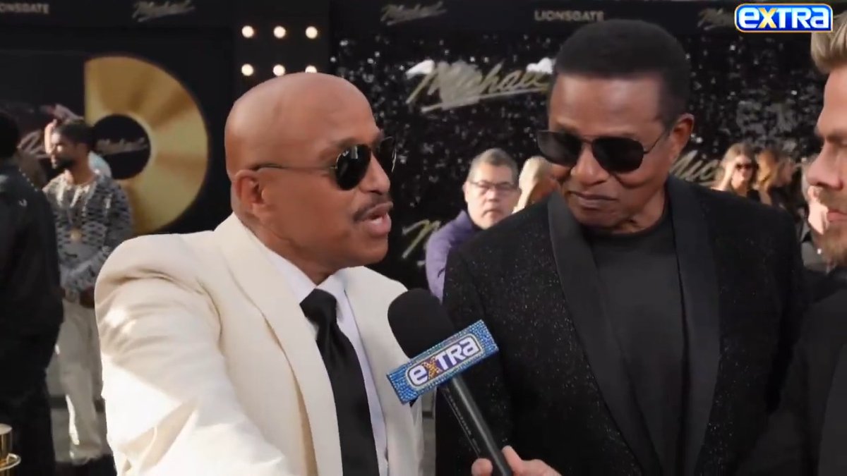 Jackie &amp; Marlon Jackson say their late brother Michael would be "so proud" of nephew Jaafar Jackson's performance in "Michael." ❤️ #MichaelMovie Michael