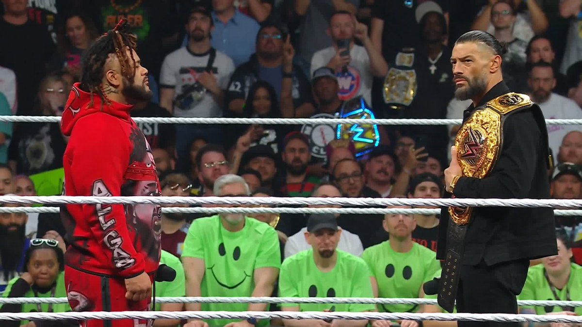 Decisions, decisions, decisions. Roman Reigns will be seeing Jacob Fatu NEXT WEEK on #WWERaw for his FINAL answer... 😬 #RawAfterMania