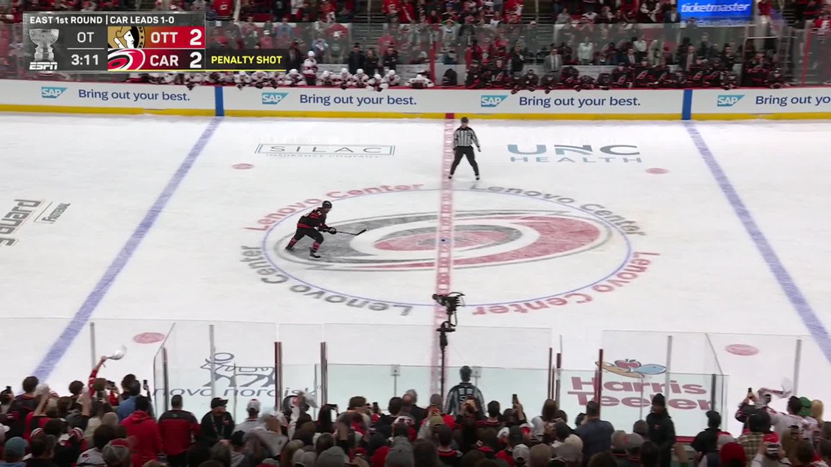 ULLMARK STOPS THE PENALTY SHOT... WE PLAY ON... THE LENOVO CENTER IS SPEECHLESS!!!! 😱❌