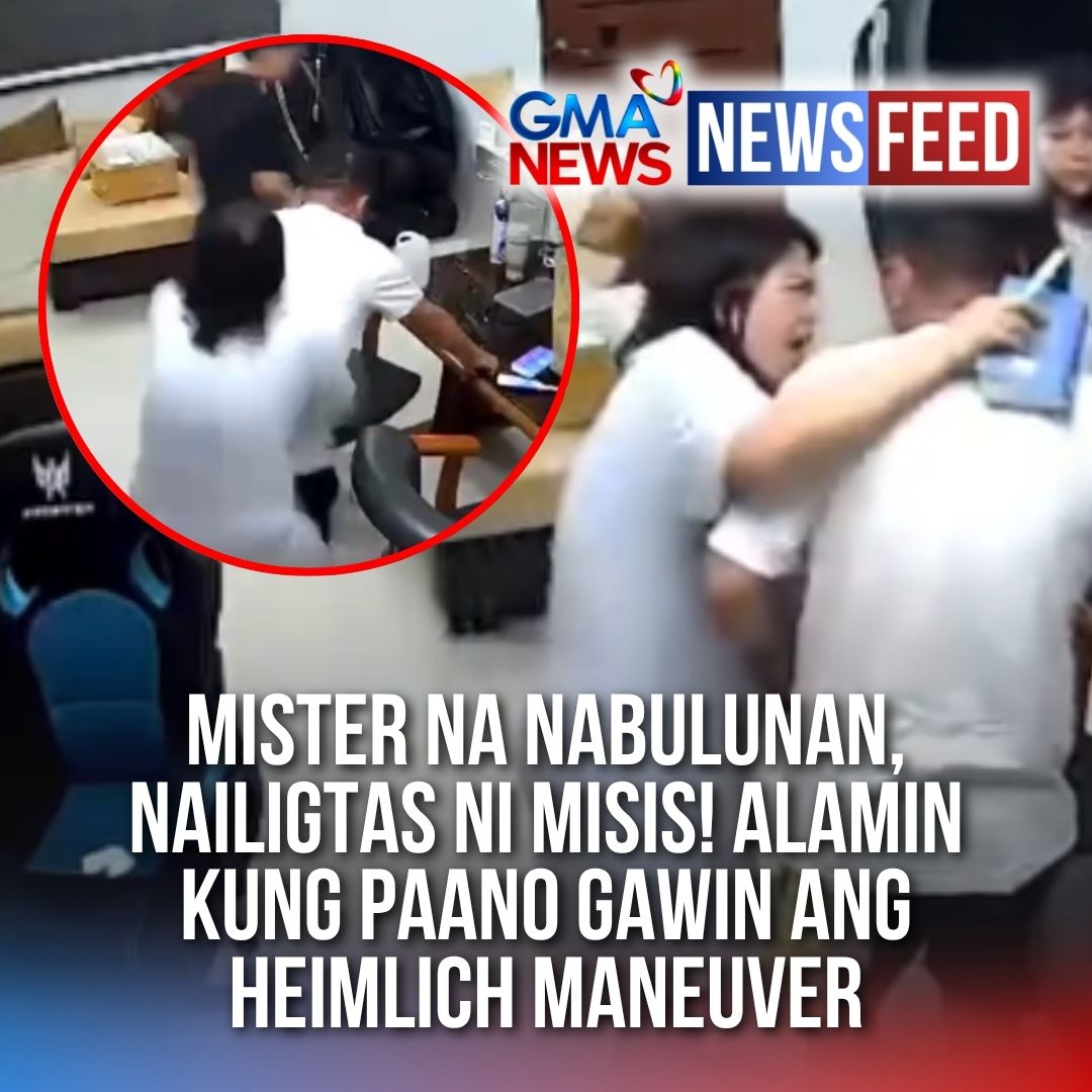 Aksidenteng nalunok ng isang mister ang gamot niyang hindi pa pala natanggalan ng balat, kaya’t ilang sandali siyang hindi makahinga. To the rescue naman ang kanyang misis na natuto raw ng life-saving technique sa kanyang panonood online. Ano nga ba ang Heimlich Maneuver at paano ito ginagawa? Panoorin ang video.