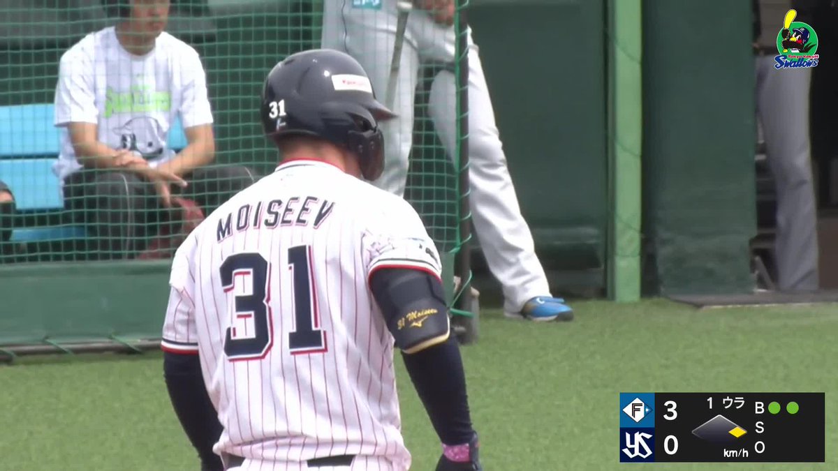 19歳の燕戦士 モイセエフ ニキータ 今シーズン第2号となる ツーランホームラン！ ⚾ヤクルト×日本ハム #イージースポーツ #swallows #だったらDAZN