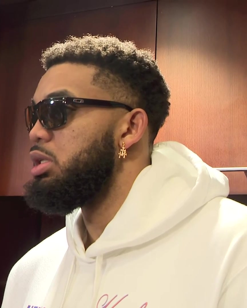 Karl-Anthony Towns on not taking many shots in the 4th quarter of Game 2: "The opportunity just didn't come around to shoot it. At the end of the day, I trust everyone in this locker room to shoot the ball. The opportunity wasn't available for me in the 4th and it's fine"