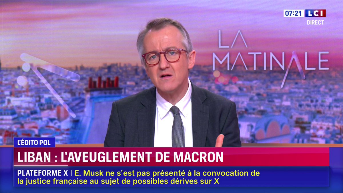 🇱🇧 Liban: l'aveuglement d'Emmanuel Macron 🗣️ "Emmanuel Macron fait fausse route depuis 5 ans. La France voit encore le Hezbollah comme une partie du jeu politique libanais, alors qu'il est une excroissance du pouvoir iranien. C’est une erreur totale" ▶️ L’édito de Christophe Barbier