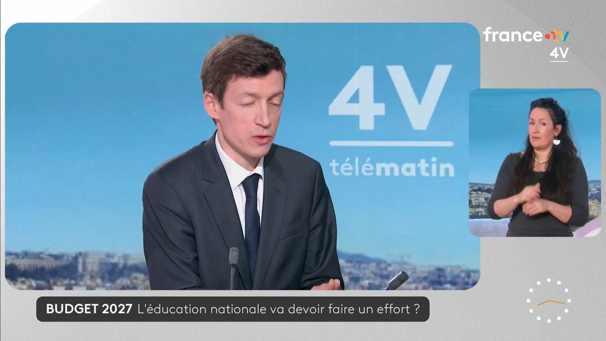 🗣️ "L'éducation est le premier budget civil de l'Etat en France et son budget a augmenté de 30% depuis 2017." 🔴 Édouard Geffray, ministre de l'Éducation nationale, défend le budget de son ministère alors que l'Assemblée nationale a voté une augmentation de la loi de programmation militaire. #Les4V