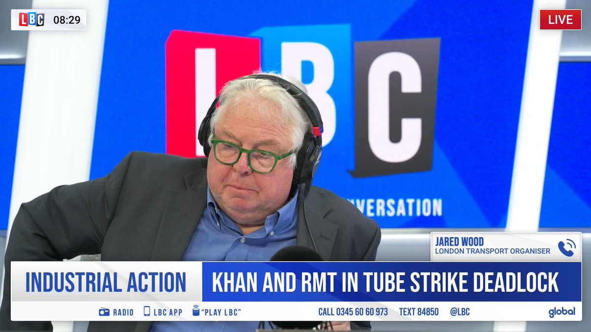 'You earn more than doctors...I would suggest a resident doctor's had more training than a Tube driver.' Nick Ferrari challenges the RMT's Jared Wood over the strikes.
