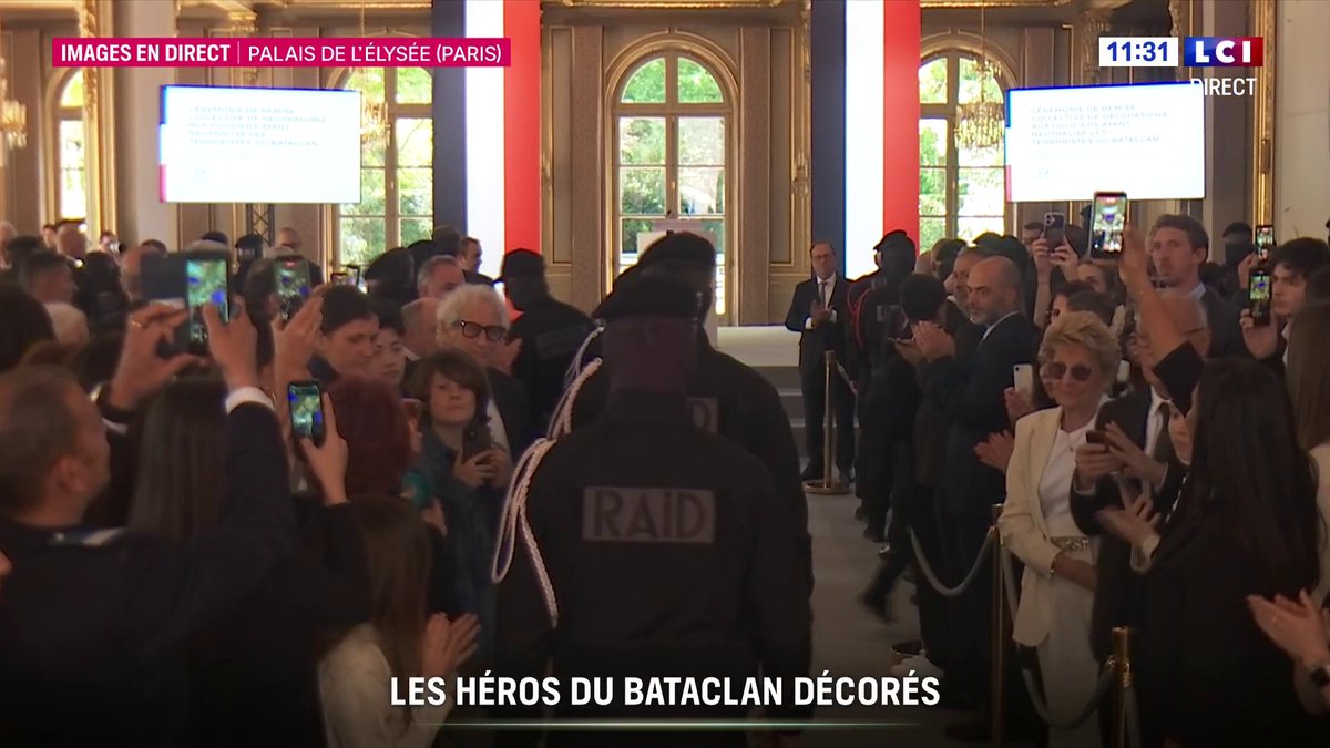 🔴 Les héros du Bataclan vont être décorés par Emmanuel Macron au palais de l’Élysée